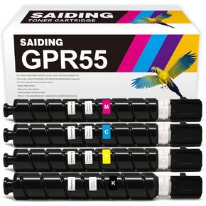 GPR55 GPR-55 Toner Cartridge Replacement for Canon ImageRUNNER Advance C5535i C5540i C5550i C5560i Printer(1Black 1Cyan 1Magenta 1Yellow)