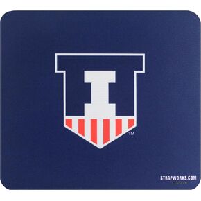 University of Illinois Mouse Pad, Collegiate Gear, Illinois on Blue