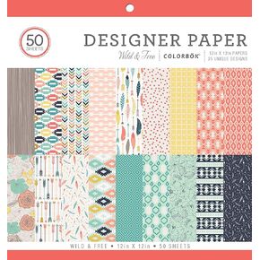 وسادة ورقية من ColorBok Designer مقاس 12 × 12 بوصة، جامحة ومجانية