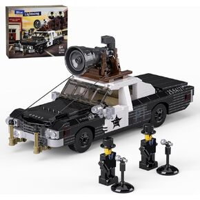 Bluesmobile Monaco Police Car Building Set, Bluesmobile Car Building Toy with Minifigures, Compatible with Lego, Collectible Gift for Fans and Kids of The Blues Music Movies, for Kids Aged 6+(521PCS)