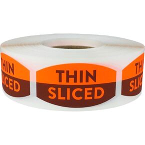 Thin Sliced Grocery Store Food Labels .75 x 1.375 Inch 500 Total Adhesive Stickers