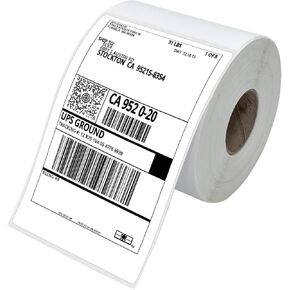 500 Labels/Roll, GOLDEN WIND Direct Thermal Label, 4"x6" White Blank Label, BPA Free.