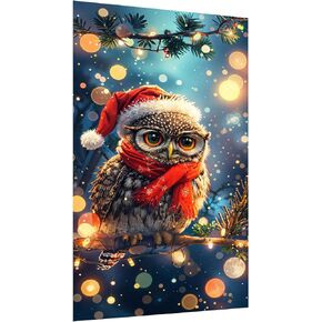 ATDMS Large Diamond Painting Kits DIY 5D Christmas Diamond Art Kits for Adults Full Drill Santa Claus Diamond Painting Kits for Adults Gem Art Kits for Home Wall Decor 15.7x27.5 Inch