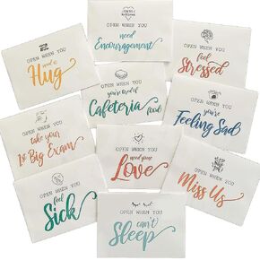 Open When Envelopes For College Student 16pcs Open When Letters Kit For College, Going Away To College Envelopes Gifts, College Gift Cards Long Distance Relationship Present (16PCs)