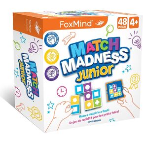 FoxMind Games: Match Madness Junior, A Pattern Matching Puzzle Game, Make The Match in a Flash, Develops Visual Recognition and fine Motor Skills, Play with up to 4 Players, for Ages 4 and up