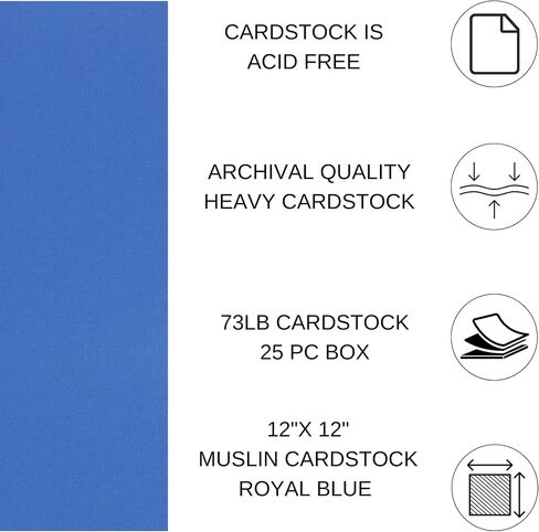 PA Paper Accents Muslin Cardstock 12" x 12" Deep Black, 73lb Colored cardstock Paper for Card Making, Scrapbooking, Printing, Quilling and Crafts, 25 Piece Pack in Saudi Arabia