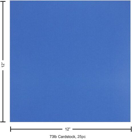 PA Paper Accents Muslin Cardstock 12" x 12" Deep Black, 73lb Colored cardstock Paper for Card Making, Scrapbooking, Printing, Quilling and Crafts, 25 Piece Pack in Saudi Arabia