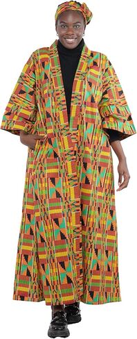 Long Kimono For Women African Print Kimonos Dusters Cardigan Dress Boho Kaftan Formal Dresses Afrocentric Attire Wear in Kuwait