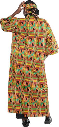 Long Kimono For Women African Print Kimonos Dusters Cardigan Dress Boho Kaftan Formal Dresses Afrocentric Attire Wear in Kuwait