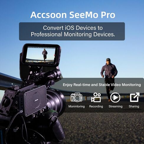 Accsoon SeeMo Pro SDI&HDMI to USB C Video Capture iPhone Adapter,Apple MFi Certified,Support 1080P 60FPS Video & Real-Time Monitoring/Streaming/Recording,iOS 12.0 or Later iPhone/ipad Adjustable in Saudi Arabia