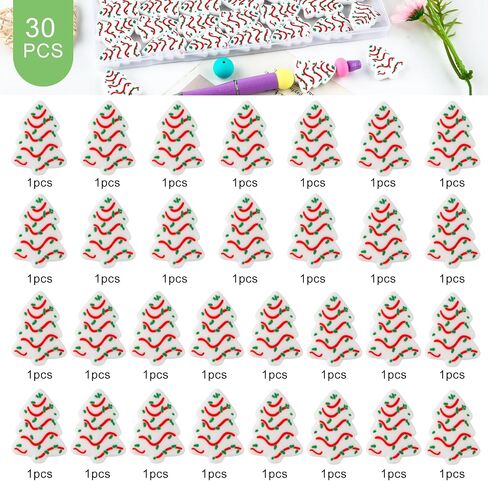 15Pcs Silicone Focal Beads White Christmas Tree, Focal Silicone Beads for Keychain Making Christmas Silicone Beads for Pens in Saudi Arabia