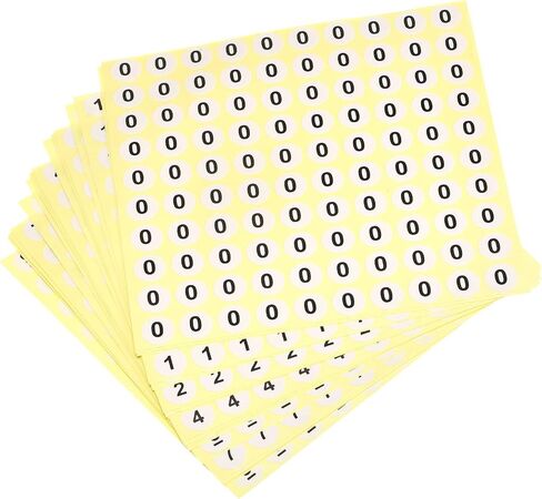 MECCANIXITY 0 to 9 Number Stickers Number Label Self Adhesive Marked Sticker 10mm/0.4" for Classification, Pack of 20 in Saudi Arabia