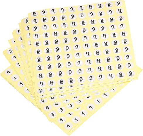 MECCANIXITY 0 to 9 Number Stickers Number Label Self Adhesive Marked Sticker 10mm/0.4" for Classification, Pack of 20 in Saudi Arabia
