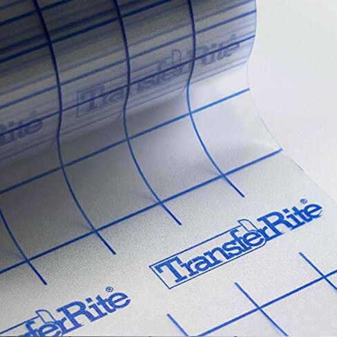 شريط ورق نقل شفاف Greenstar TransferRite مقاس 12 بوصة × 30 قدمًا مع شبكة، شريط تطبيق من EllietransferLLC in Saudi Arabia