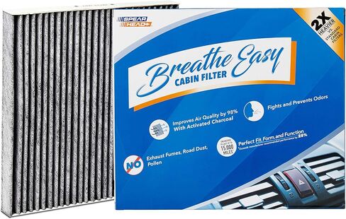 Spearhead Odor Defense Breathe Easy AC & Heater Cabin Filter | Fits 2017-21 NV200, 2014-19 Versa, 2014-18 Versa Note Like OEM | Up to 25% Longer Lasting w/Activated Carbon (BE-237) in Saudi Arabia