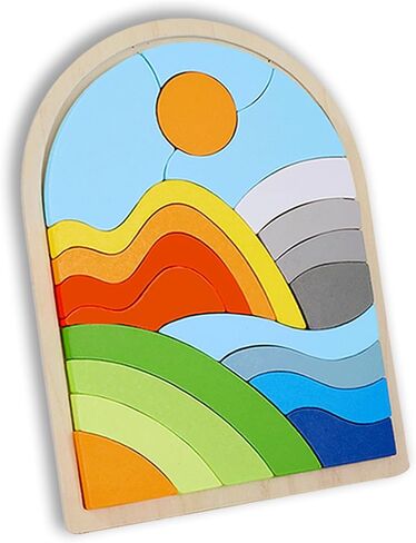 ألغاز للأطفال من سن 3 إلى 5 سنوات، ألغاز خشبية للأطفال الصغار من سن 3 إلى 5 سنوات، ألغاز أشكال ملونة للأطفال من سن 4 إلى 6 سنوات، ألغاز للأطفال الصغار ألعاب مونتيسوري لعمر 3 سنوات، هدايا رائعة للأطفال بعمر 3 سنوات فما فوق (قوس قزح) in Kuwait