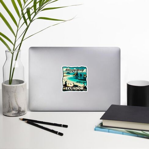 Galapagos Islands Ecuador Sticker Travel Outdoors Decal Vinyl Small Waterproof for Water Bottle Mug Passport Scrapbook Notebook Laptop Tumbler Skateboard Computer Phone 4" ID44990 in Saudi Arabia
