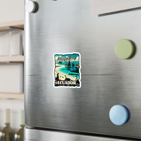 Galapagos Islands Ecuador Sticker Travel Outdoors Decal Vinyl Small Waterproof for Water Bottle Mug Passport Scrapbook Notebook Laptop Tumbler Skateboard Computer Phone 4" ID44990 in Saudi Arabia