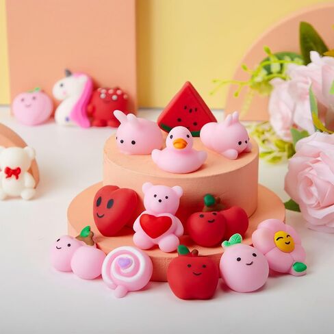 JOYIN 36 عبوة من ألعاب موتشي الإسفنجية لعيد الحب، ألعاب تململ لتخفيف التوتر، عصارات Kawaii Mochi للأطفال في هدايا حفلات عيد الحب، وتبادل الهدايا في الفصل الدراسي ومكافآت المدرسة in Saudi Arabia