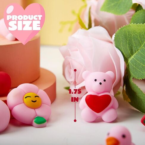 JOYIN 36 عبوة من ألعاب موتشي الإسفنجية لعيد الحب، ألعاب تململ لتخفيف التوتر، عصارات Kawaii Mochi للأطفال في هدايا حفلات عيد الحب، وتبادل الهدايا في الفصل الدراسي ومكافآت المدرسة in Saudi Arabia