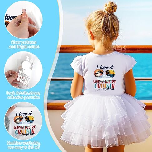 Cruise Iron on Transfers, 12 PCS DTF Transfer Ready to Press Iron on Patch Applique Decals, Sea Sunset Heat Transfer Vinyl for T-Shirts Bag Clothing Pillow DIY Crafts in Saudi Arabia