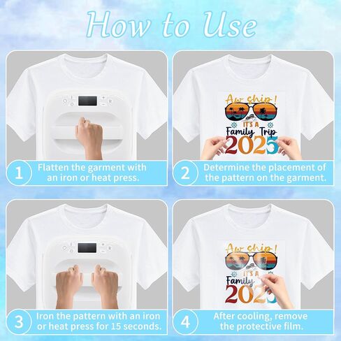 Cruise Iron on Transfers, 12 PCS DTF Transfer Ready to Press Iron on Patch Applique Decals, Sea Sunset Heat Transfer Vinyl for T-Shirts Bag Clothing Pillow DIY Crafts in Saudi Arabia