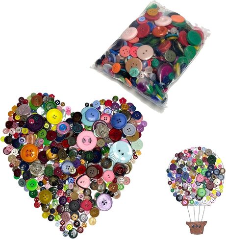 Resin Buttons Mixed Colors Various Sizes Round Craft Buttons DIY Handmade Buttons (Rainbow) in Saudi Arabia