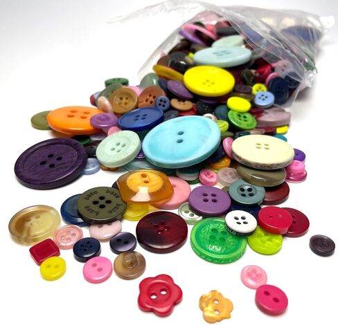 Resin Buttons Mixed Colors Various Sizes Round Craft Buttons DIY Handmade Buttons (Rainbow) in Saudi Arabia