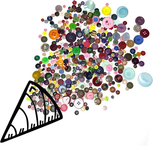 Resin Buttons Mixed Colors Various Sizes Round Craft Buttons DIY Handmade Buttons (Rainbow) in Saudi Arabia