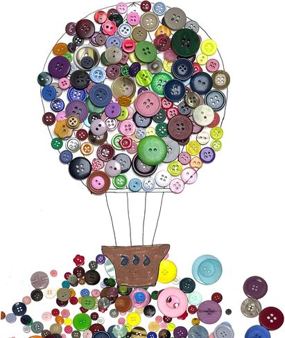 Resin Buttons Mixed Colors Various Sizes Round Craft Buttons DIY Handmade Buttons (Rainbow) in Saudi Arabia