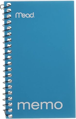 Mead Memo Book, College Ruled, 5 x 3 Inches, Wirebound, 60 Sheets, Assorted (45534) in Kuwait