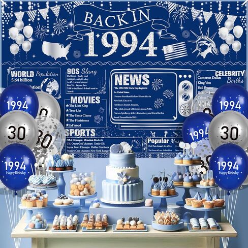 Blue 70th Birthday Decorations for Men and Women, 19PCS Large Navy Blue Silver Vintage BACK IN 1955 Banner and Balloons for Cheers to 70 Years Old 1955 Anniversary Party Supplies Indoor Outdoor Decor in Kuwait