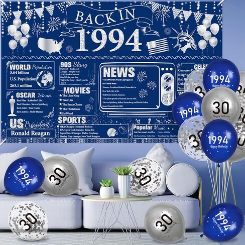 Blue 70th Birthday Decorations for Men and Women, 19PCS Large Navy Blue Silver Vintage BACK IN 1955 Banner and Balloons for Cheers to 70 Years Old 1955 Anniversary Party Supplies Indoor Outdoor Decor in Kuwait