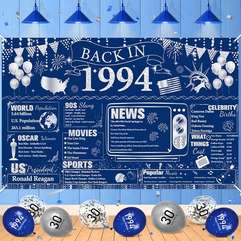 Blue 70th Birthday Decorations for Men and Women, 19PCS Large Navy Blue Silver Vintage BACK IN 1955 Banner and Balloons for Cheers to 70 Years Old 1955 Anniversary Party Supplies Indoor Outdoor Decor in Kuwait