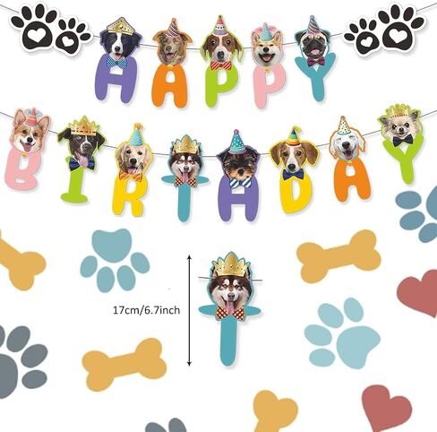 Dog Happy Birthday Banner Dog Theme Birthday Decorations Dog Happy Birthday Sign Dog, Birthday Party for Kids Decoration Baby Shower Party Supplies for Pet in Saudi Arabia