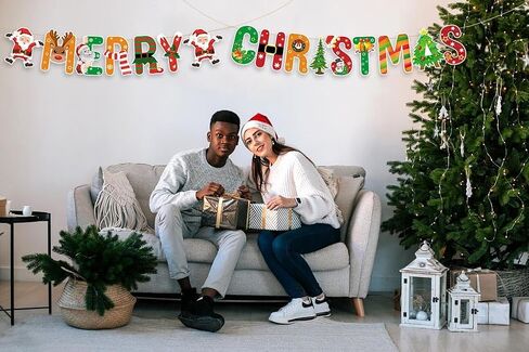 Merry Christmas Words Banners Christmas Hanging Banners for Christmas Decoration, Santa Trees Snowflake Banners for New Year Party Decoration Winter Xmas Home Gathering Hanging Accessories Supplies in Saudi Arabia