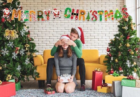 Merry Christmas Words Banners Christmas Hanging Banners for Christmas Decoration, Santa Trees Snowflake Banners for New Year Party Decoration Winter Xmas Home Gathering Hanging Accessories Supplies in Saudi Arabia