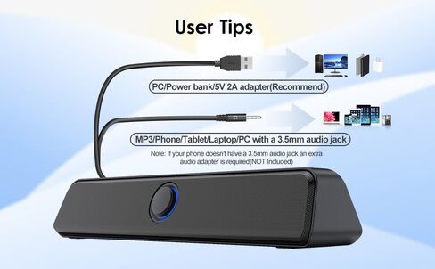 LENRUE 2.1 Computer Speakers for Desktop with Subwoofer, PC Speakers with Light,11W Stereo Desktop Speaker with Enhanced Bass,USB Powered Speaker with AUX-in for Laptop/Tablet/Monitor-N191 in Saudi Arabia