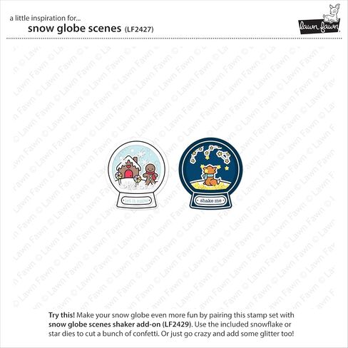 طوابع شفافة لمشاهد Lawn Fawn Snow Globe مقاس 4×6، وقوالب تنسيق وتنسيق قالب إضافي للاهتزاز، مجموعة من 3 عناصر (LF2427، LF2428، LF2429) in Saudi Arabia