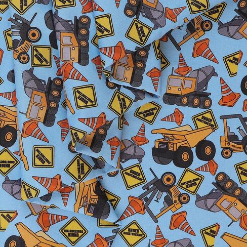 آلات البناء القطنية للأطفال من Mook Fabrics، قطع زرقاء بالياردة in Kuwait