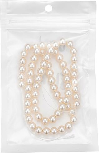 6mm Round Glass Pearl Beads for Nacklace Ankle Bracelets, Wreaths, Tassels,Earrings DIY Beading Jewelry Making Approx. 60 Beads, 40cm Length (Milk White) in Saudi Arabia