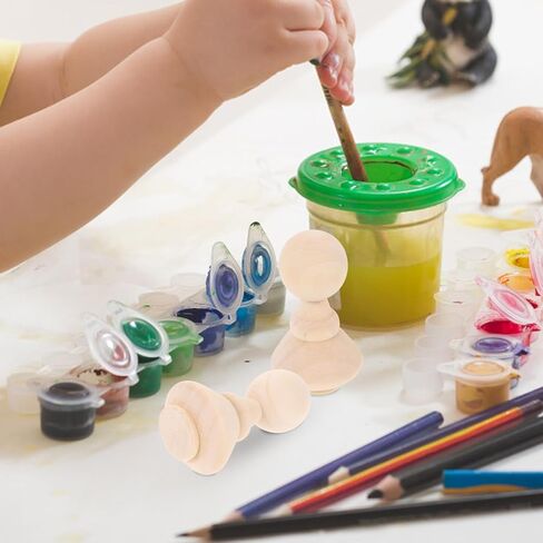 SAFIGLE Unfinished Wood Crafts 10pcs Decor Making Peg Figure Playthings Bodies Dolls Unfinished Wooden Doll People Painting Craft DIY Crafts Decors Wood Arts Game for Figures Unfinished Wood in Saudi Arabia
