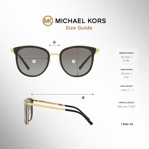 نظارات شمسية مايكل كورس MK1010 ADRIANNA I مربعة للنساء + حزمة مع مجموعة العناية بالنظارات من Designer iWear in Saudi Arabia
