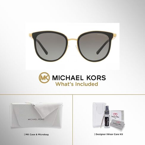 نظارات شمسية مايكل كورس MK1010 ADRIANNA I مربعة للنساء + حزمة مع مجموعة العناية بالنظارات من Designer iWear in Saudi Arabia