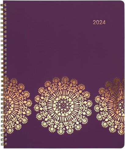 Cambridge 2024 Weekly & Monthly Appointment Book, 8-1/2" x 11", Large, Sundance, Purple (5051-905-24) in Saudi Arabia
