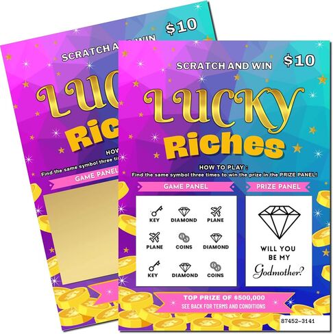 Will You Be My Godmother Proposal Card, Lottery Scratch Off Card for God Mom, Godmother Proposal Gifts, Will You Be My Godparents Proposal, Godparents Present Proposal Gift in Kuwait