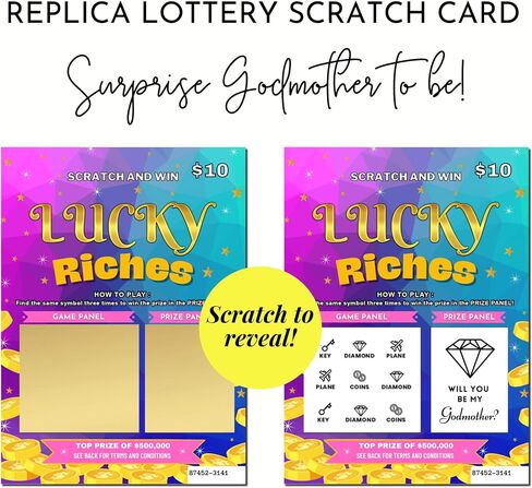 Will You Be My Godmother Proposal Card, Lottery Scratch Off Card for God Mom, Godmother Proposal Gifts, Will You Be My Godparents Proposal, Godparents Present Proposal Gift in Kuwait