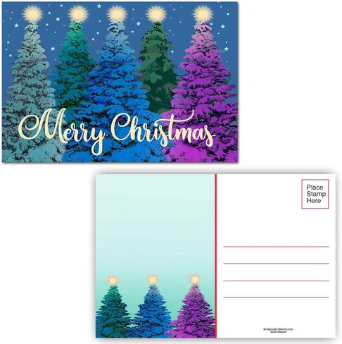 Stonehouse Collection | Variety of Forest Trees Christmas Postcards | 40 Assorted Beautiful Trees Postcards | 4 x 6 Inch Postcards | Fill in the Blank Postcards (Assorted) in Kuwait