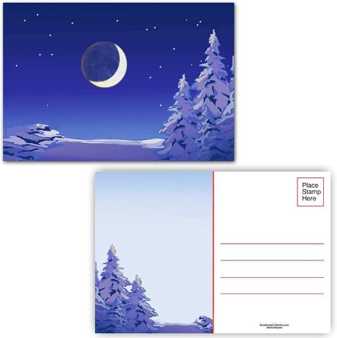 Stonehouse Collection | Variety of Forest Trees Christmas Postcards | 40 Assorted Beautiful Trees Postcards | 4 x 6 Inch Postcards | Fill in the Blank Postcards (Assorted) in Kuwait