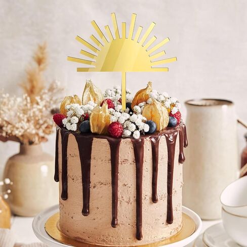 First Birthday Sun Acrylic Cake Topper Decorations 2Pcs, One Year Old Sun Birthday Topper, First Trip Around the Sun Decor, You Are My Sunshine Cake, Boys Girls Birthday Party Supplies in Saudi Arabia